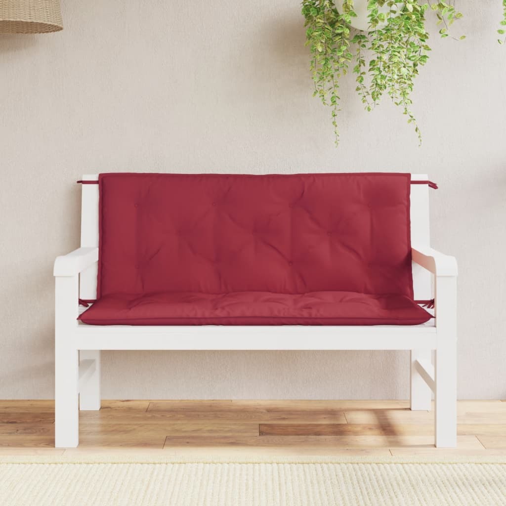 Garden Bench Cushions 2pcs Wine Red 47.2