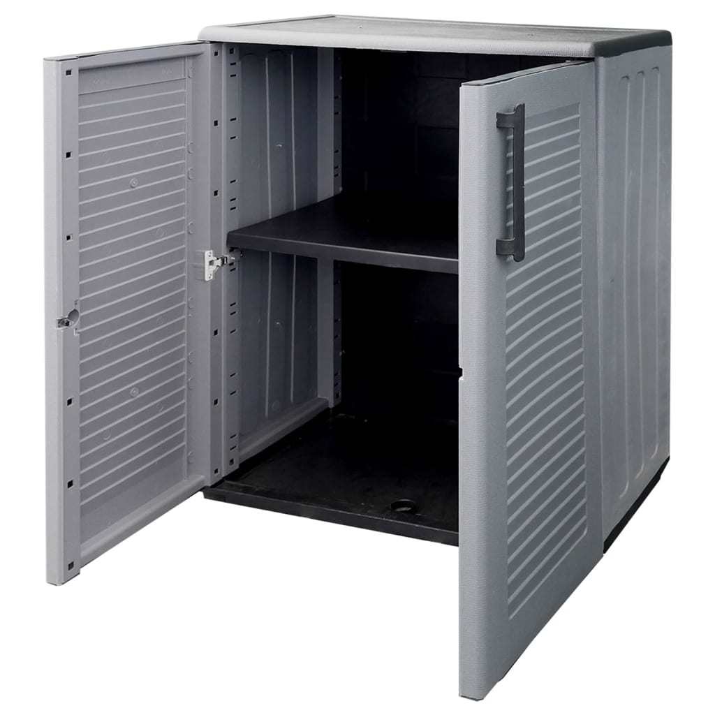Garden Storage Cabinet Gray and Black 26.8