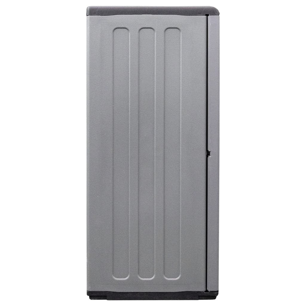 Garden Storage Cabinet Gray and Black 26.8"x14.6"x33.1" PP