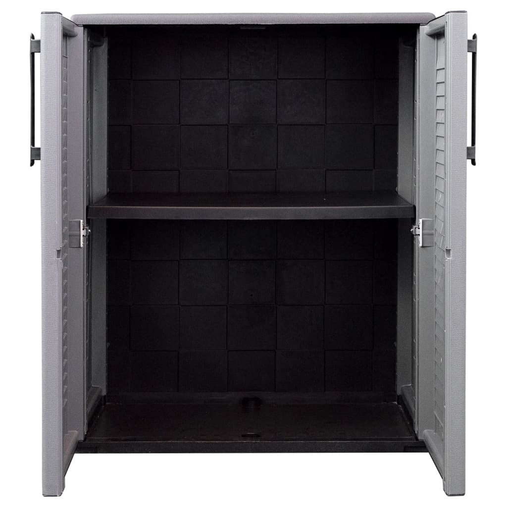 Garden Storage Cabinet Gray and Black 26.8