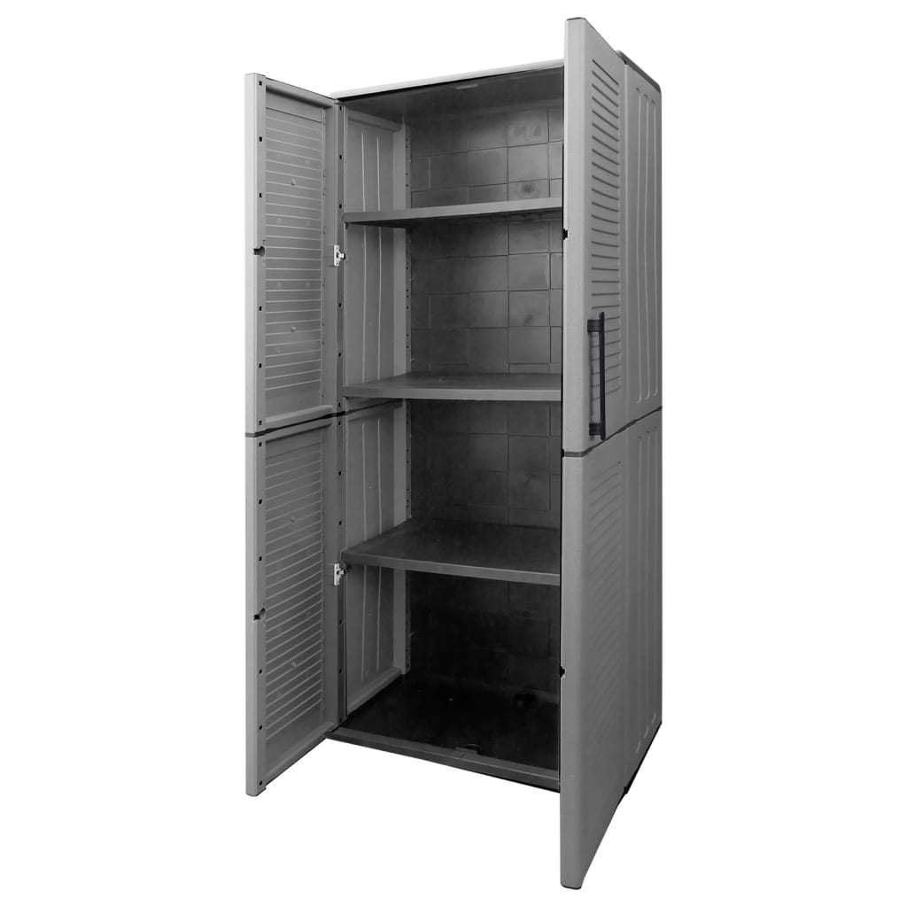 Garden Storage Cabinet Gray and Black 26.8