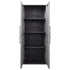 Garden Storage Cabinet Gray and Black 26.8"x14.6"x64.2" PP