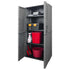 Garden Storage Cabinet Gray and Black 26.8"x14.6"x64.2" PP