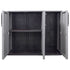 Garden Storage Cabinet Gray and Black 40.2"x14.6"x33.1" PP
