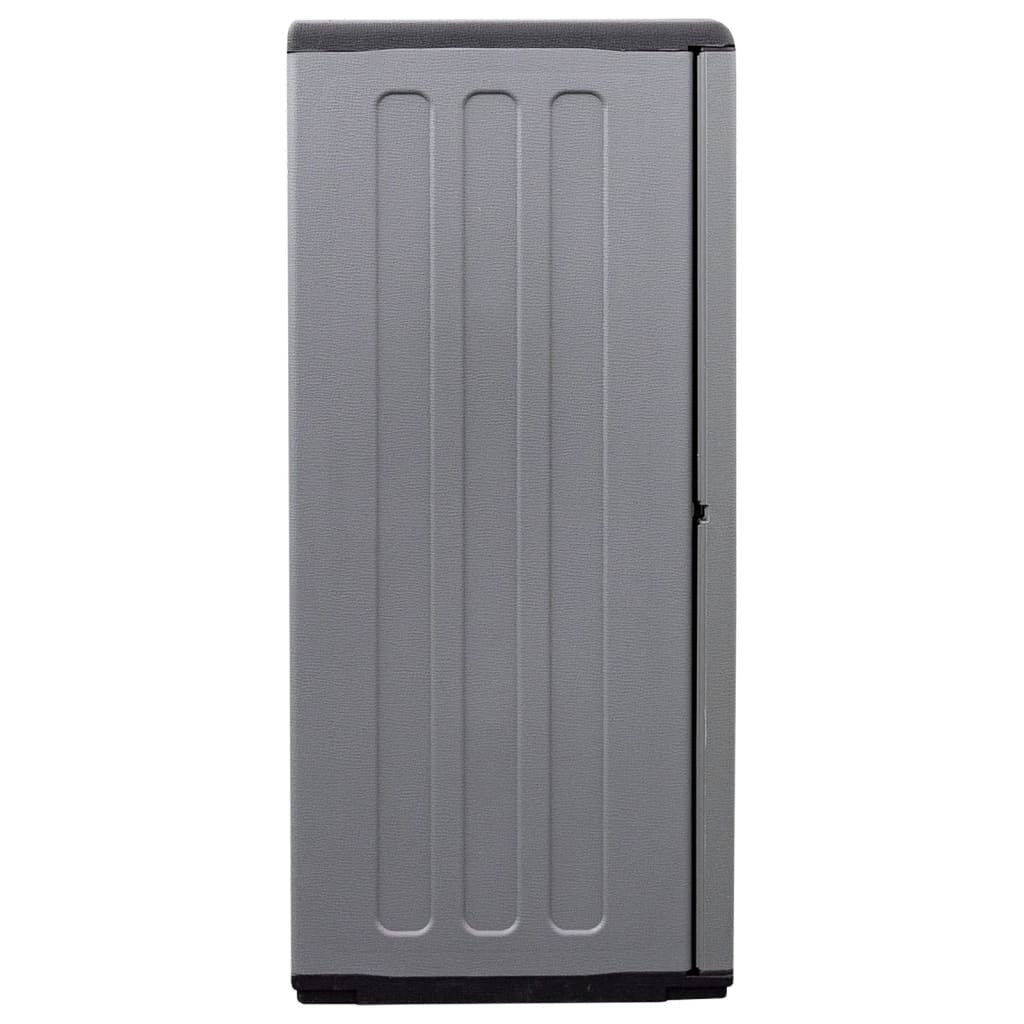 Garden Storage Cabinet Gray and Black 40.2"x14.6"x33.1" PP