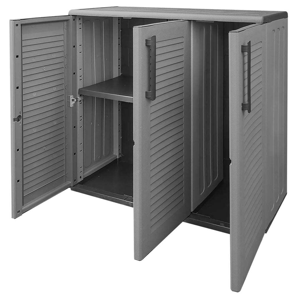 Garden Storage Cabinet Gray and Black 40.2