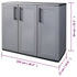 Garden Storage Cabinet Gray and Black 40.2"x14.6"x33.1" PP