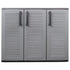 Garden Storage Cabinet Gray and Black 40.2"x14.6"x33.1" PP