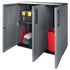 Garden Storage Cabinet Gray and Black 40.2"x14.6"x33.1" PP