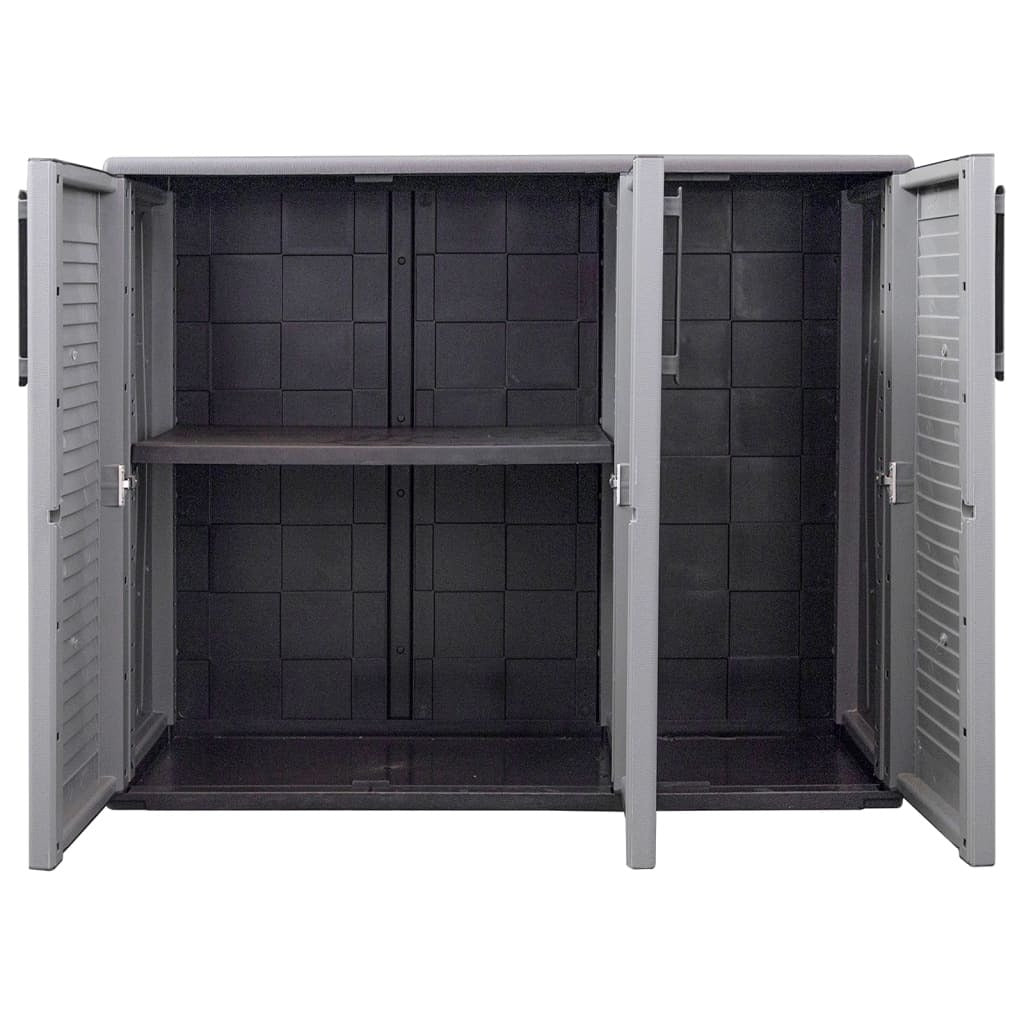 Garden Storage Cabinet Gray and Black 40.2