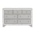 Glamorous Silver Finish Dresser 1pc 7 Drawers Beveled Mirror Trim Modern Bedroom Furniture