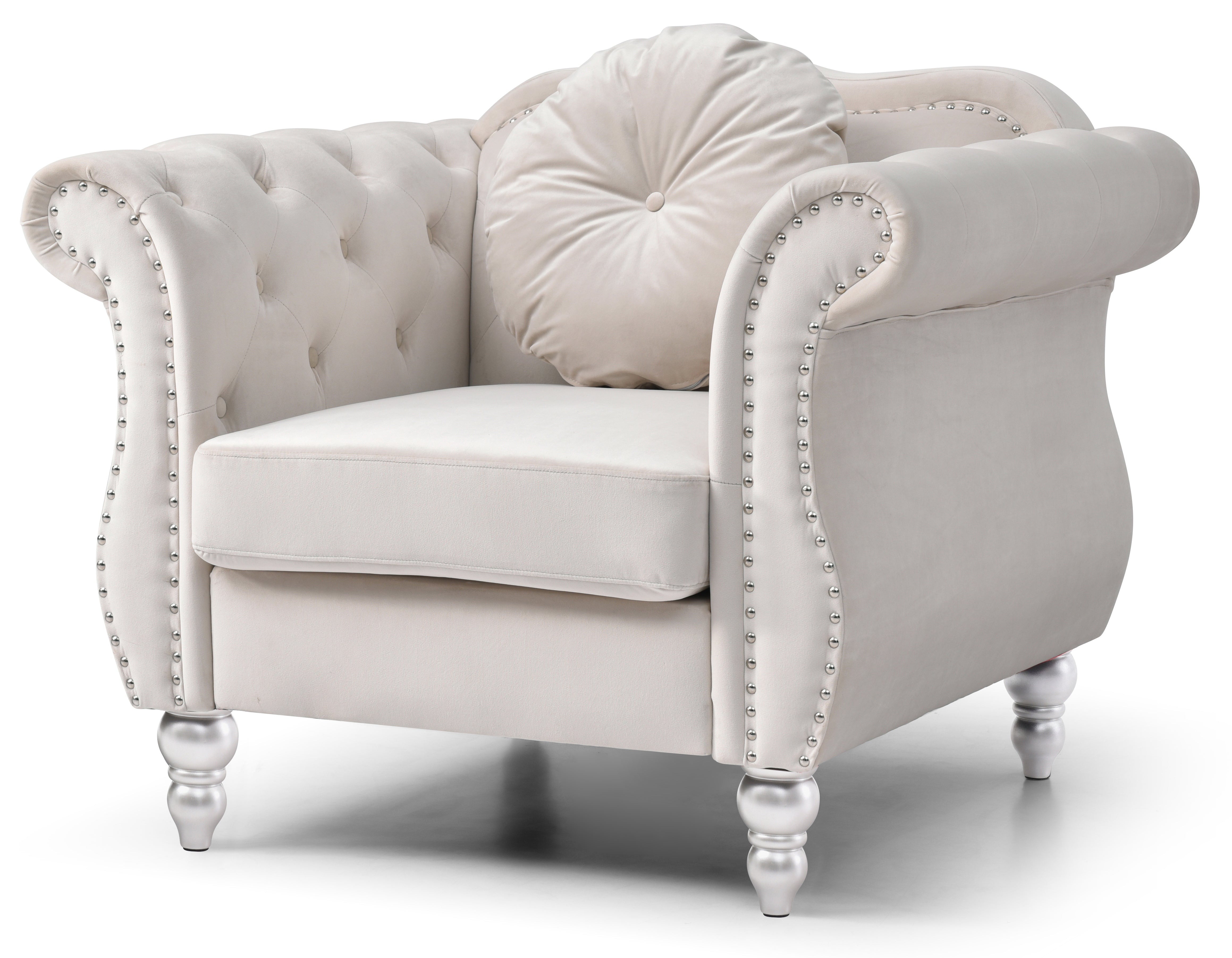 Glory Furniture Hollywood G0667A-C Chair , IVORY