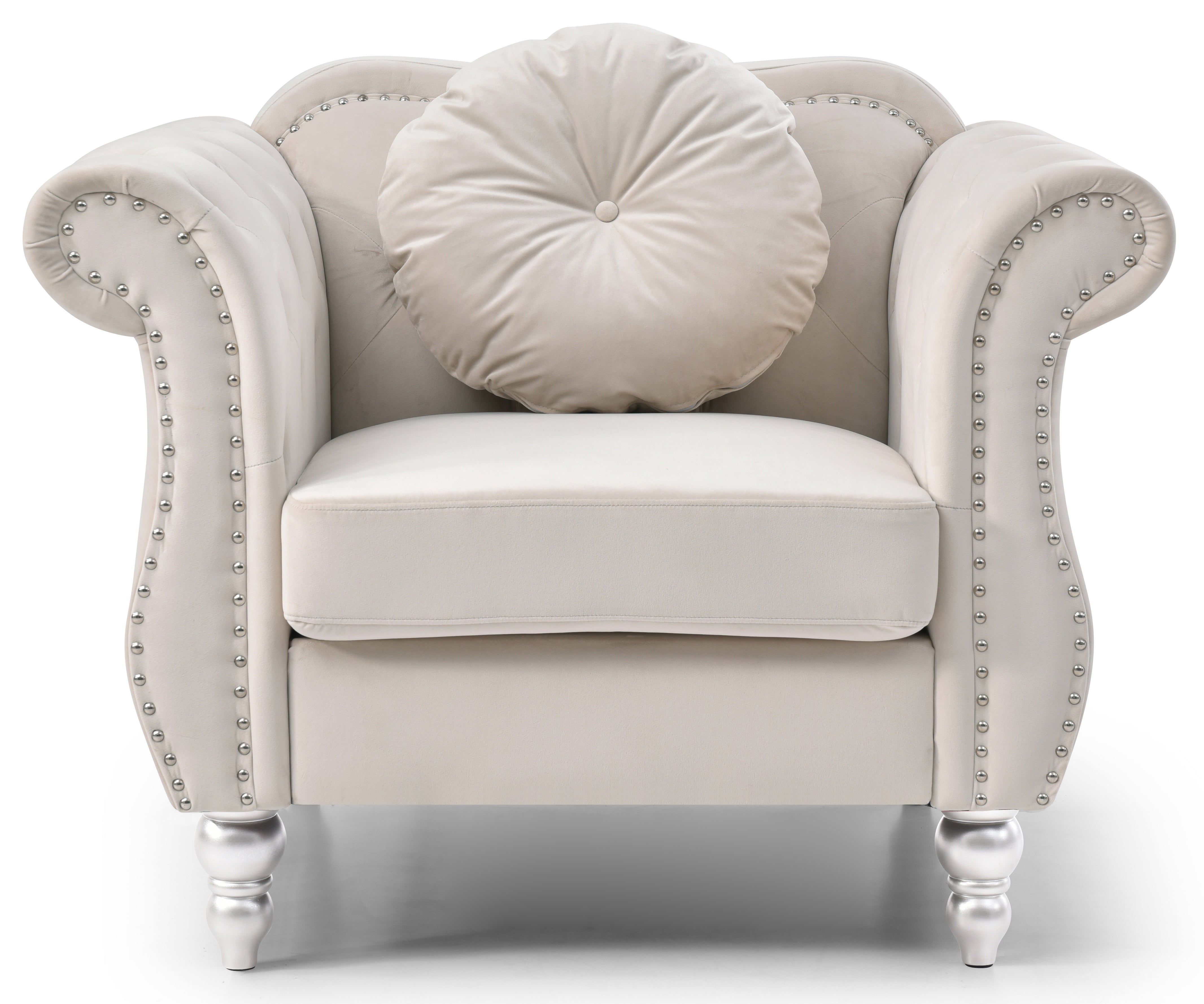 Glory Furniture Hollywood G0667A-C Chair , IVORY