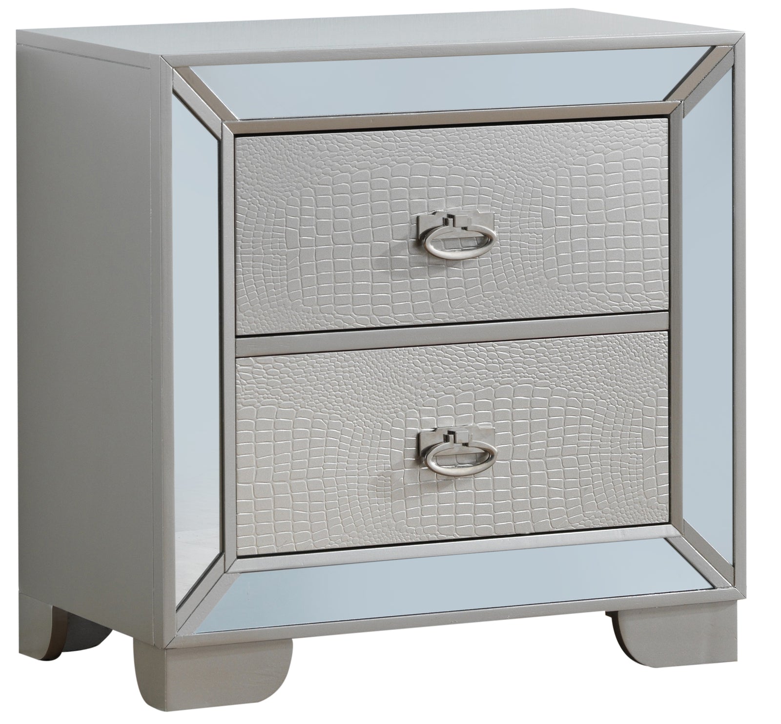 Glory Furniture Hollywood Hills G8105-N Nightstand , Silver Champagne