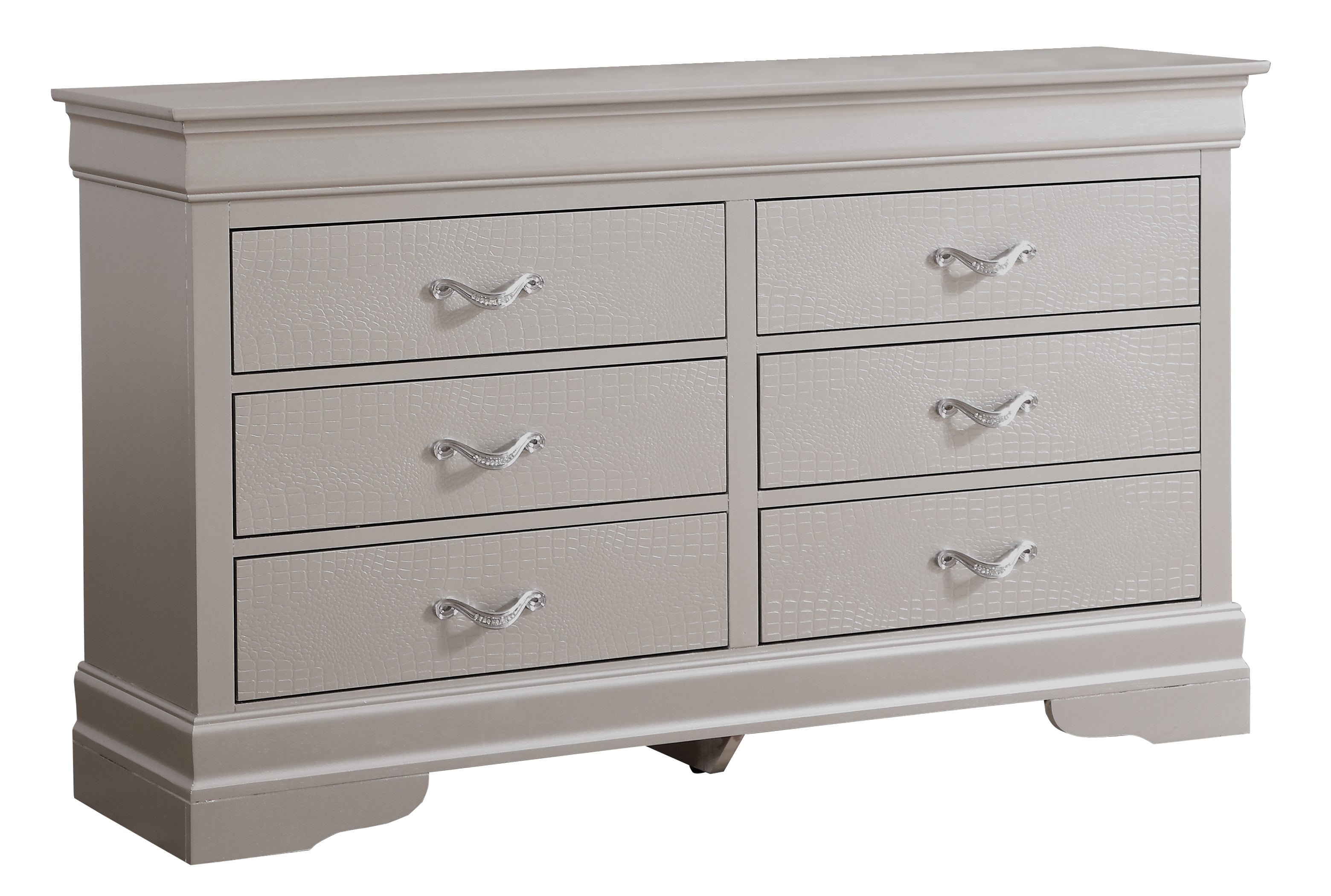Glory Furniture Lorana G6500-D Dresser , Silver Champagne