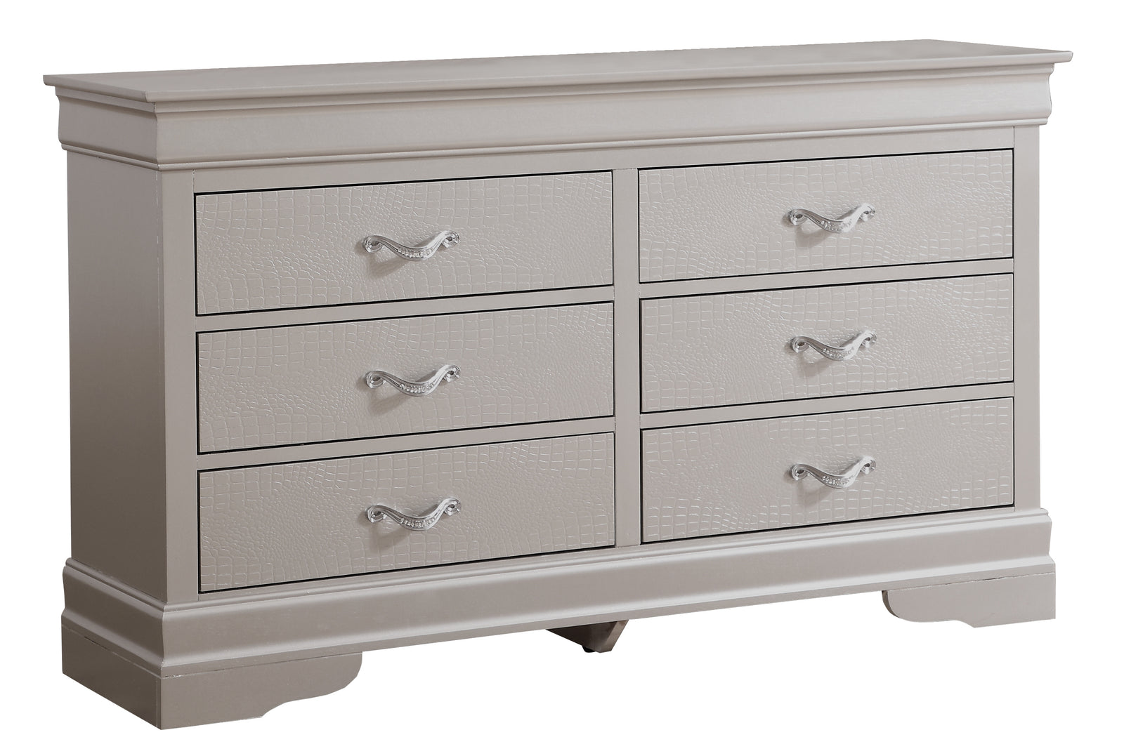 Glory Furniture Lorana G6500-D Dresser , Silver Champagne