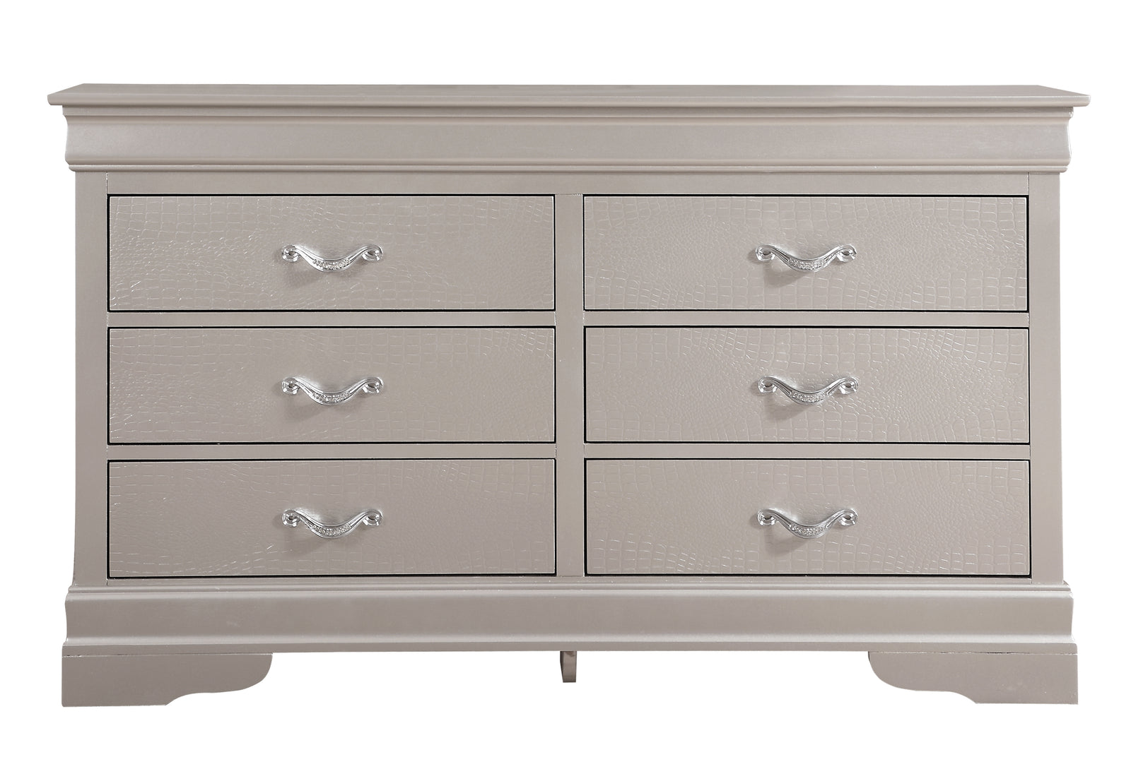 Glory Furniture Lorana G6500-D Dresser , Silver Champagne