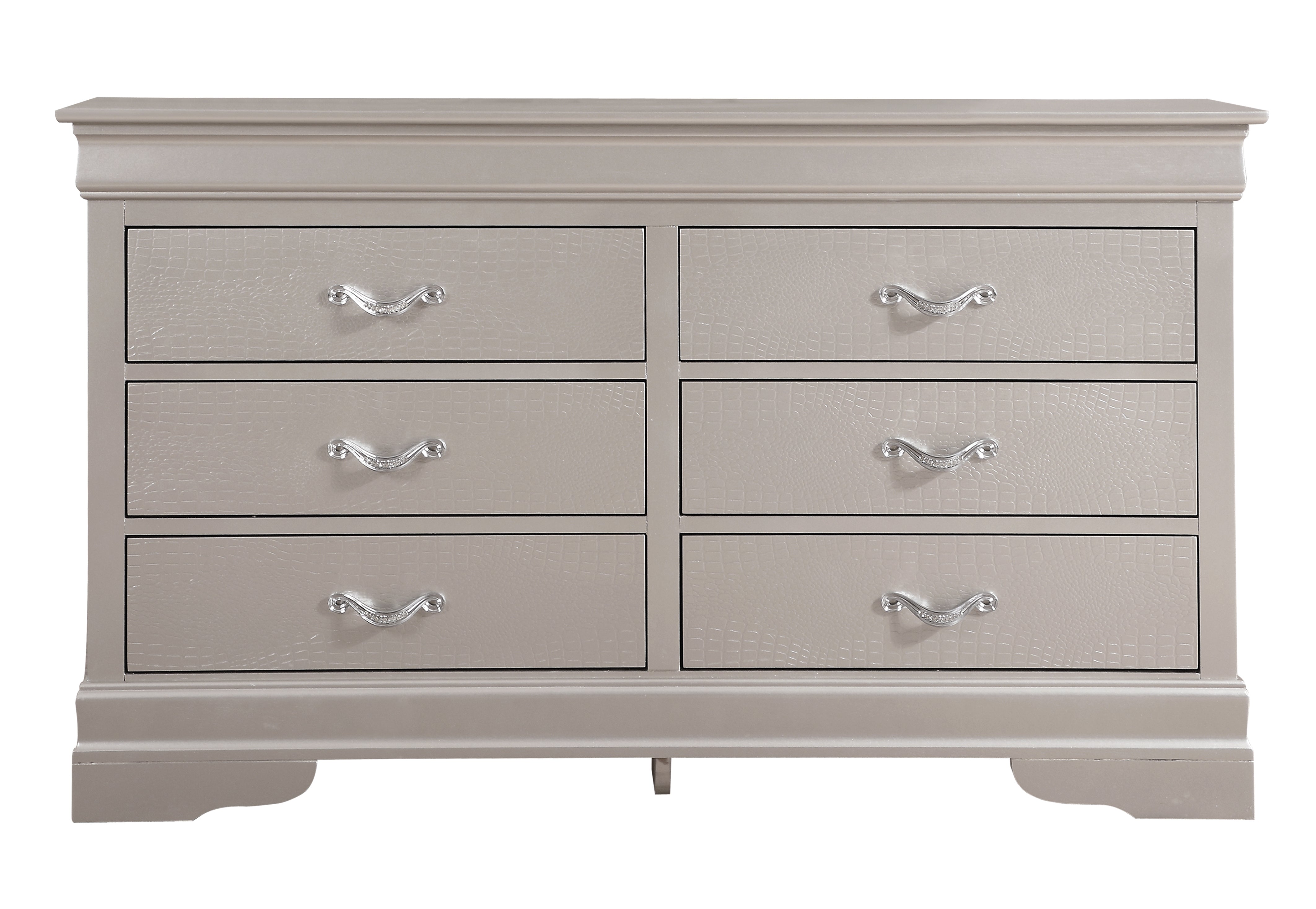 Glory Furniture Lorana G6500-D Dresser , Silver Champagne
