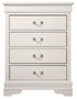 Glory Furniture Louis Phillipe G3190-BC 4 Drawer Chest , White