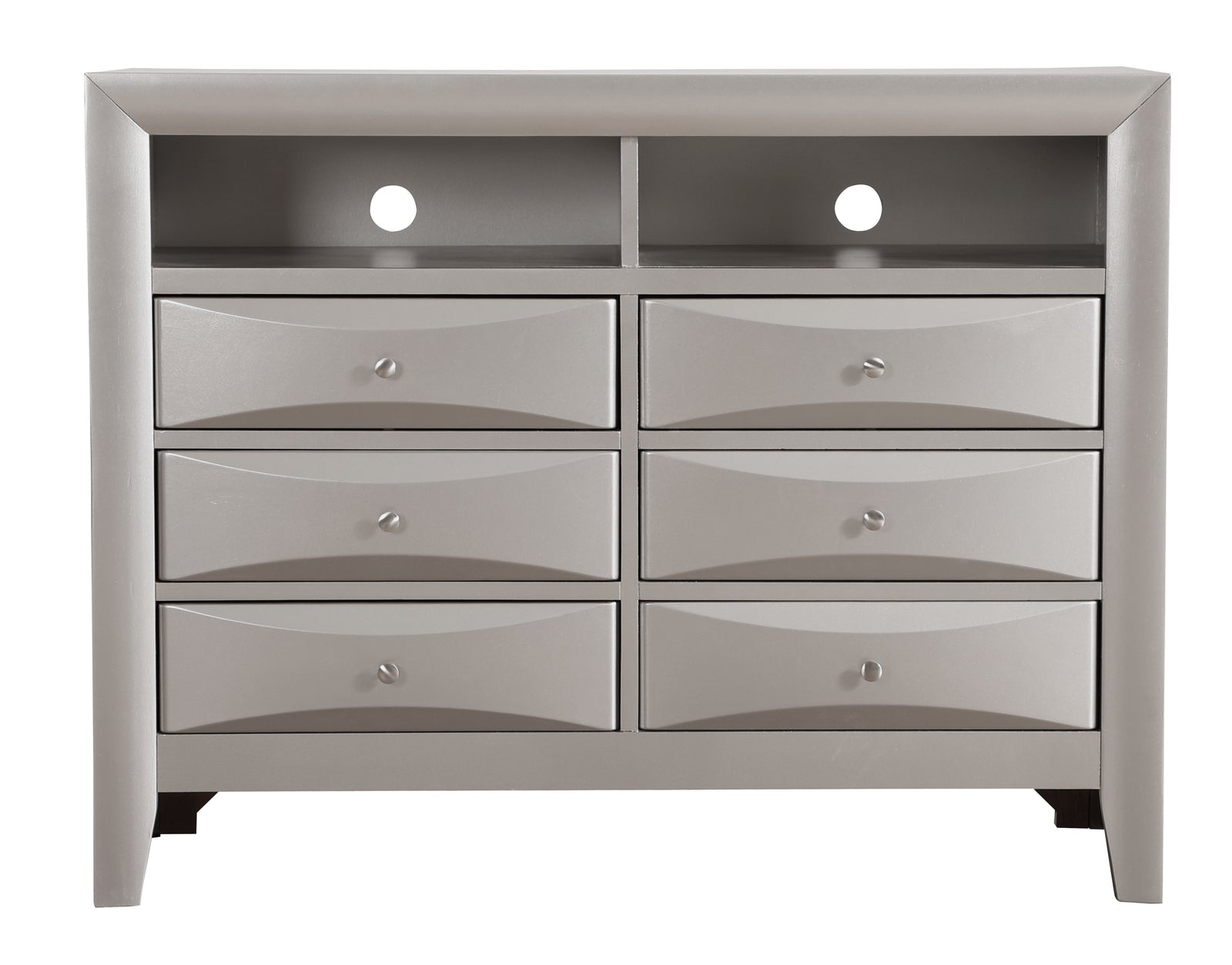 Glory Furniture Marilla G1503-TV2 Media Chest , Silver Champagne
