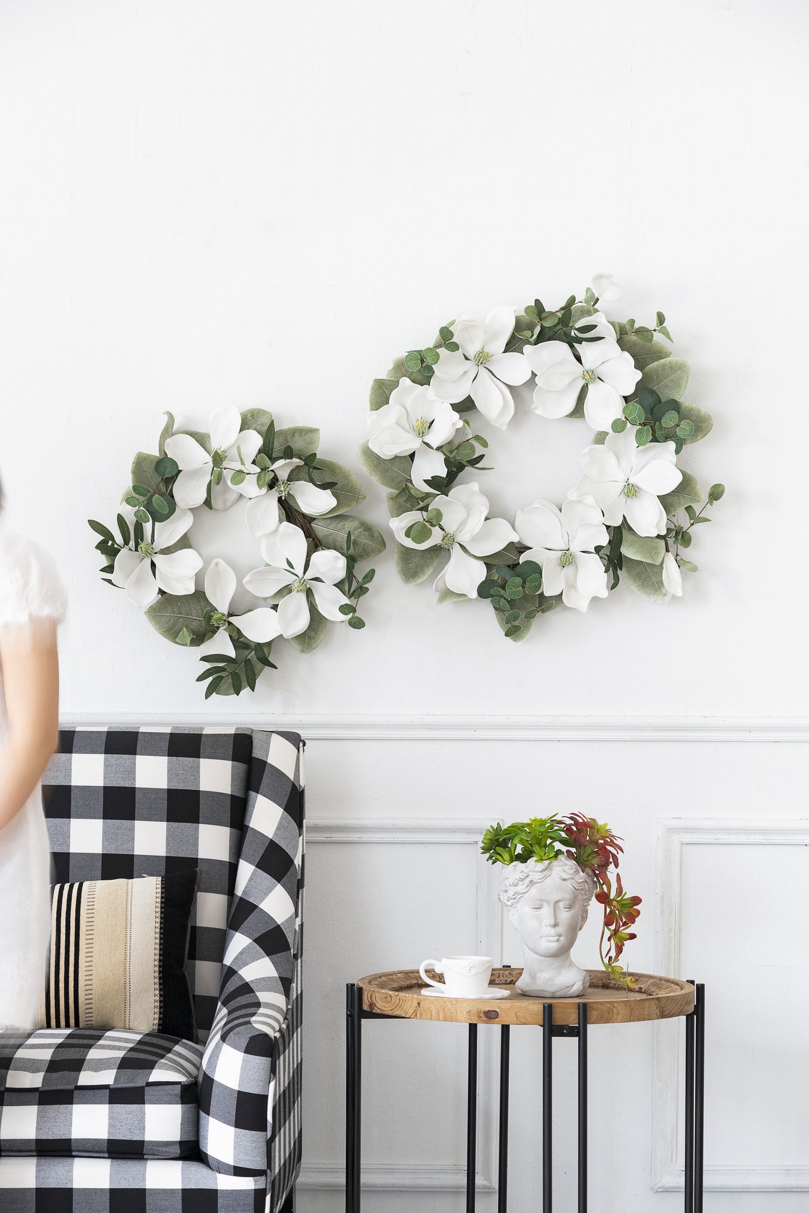 Greek Style Cement Head Planter - Indoor Outdoor Home Garden Decor, D6