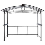 Grill gazebo 8x5ft,outdoor patio canopy,BBQ shelter with steel Hardtop and side shelves
