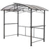 Grill gazebo 8x5ft,outdoor patio canopy,BBQ shelter with steel Hardtop and side shelves