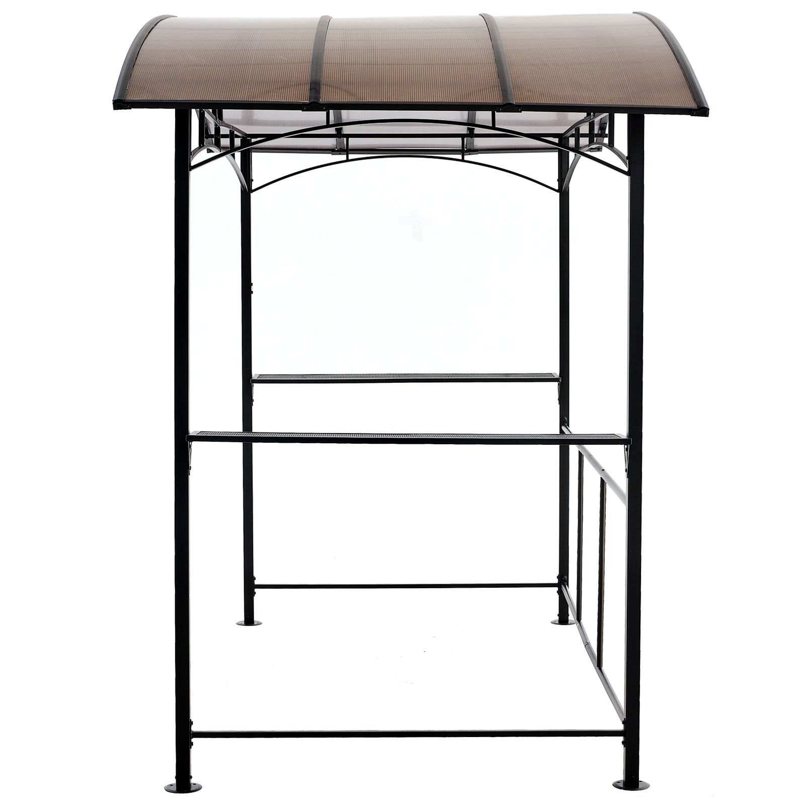Grill gazebo 8x5ft,outdoor patio canopy,BBQ shelter with steel Hardtop and side shelves