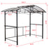 Grill gazebo 8x5ft,outdoor patio canopy,BBQ shelter with steel Hardtop and side shelves