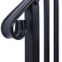 Handrails for Outdoor Steps, Fit 2 or 3 Steps Outdoor Stair Railing, Picket#2 Wrought Iron Handrail, Flexible Porch Railing, Black Transitional Handrails for Concrete Steps or Wooden Stairs