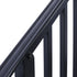 Handrails for Outdoor Steps, Fit 3 or 4 Steps Outdoor Stair Railing, Picket#3 Wrought Iron Handrail, Flexible Porch Railing, Black Transitional Handrails for Concrete Steps or Wooden Stairs