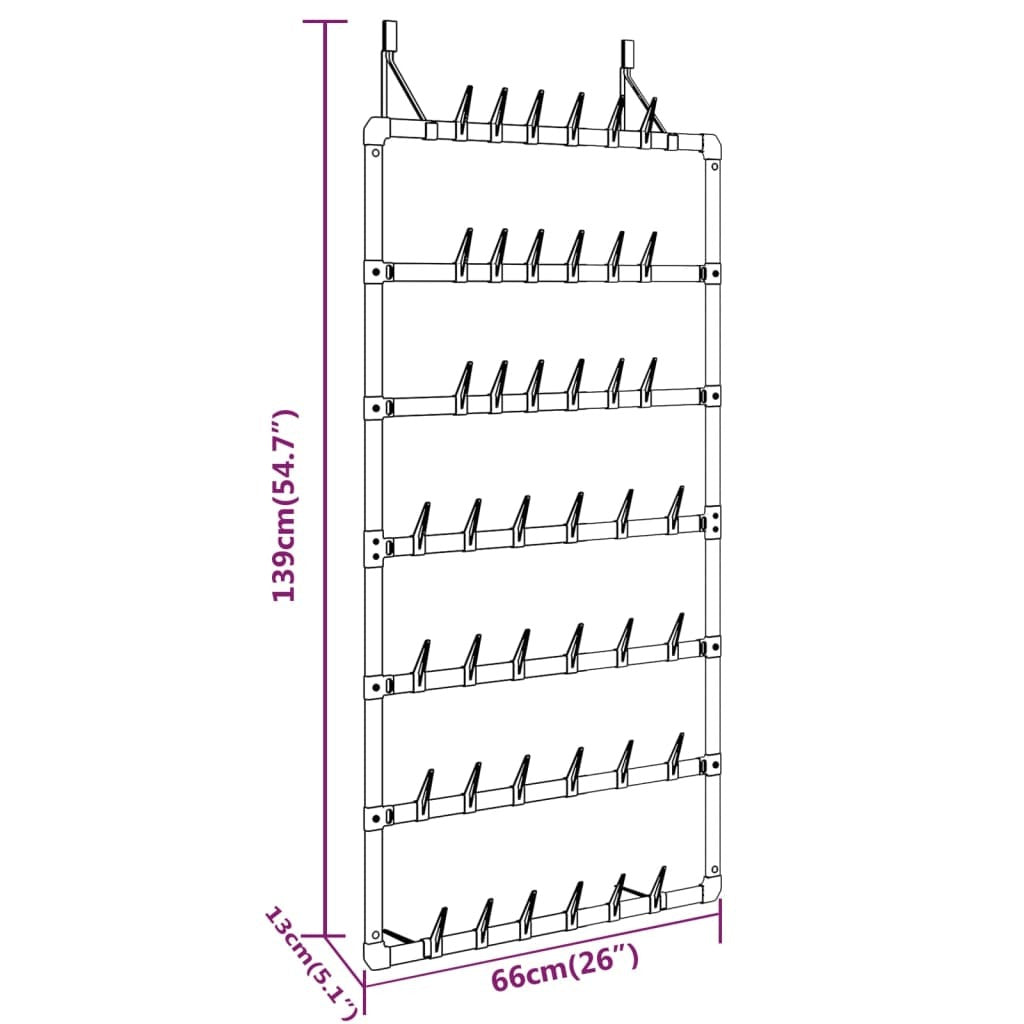Hanging Shoe Rack Silver 26