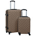 Hardcase Trolley Set 2 pcs Brown ABS