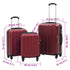 Hardcase Trolley Set 3 pcs Wine Red ABS