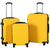 Hardcase Trolley Set 3 pcs Yellow ABS