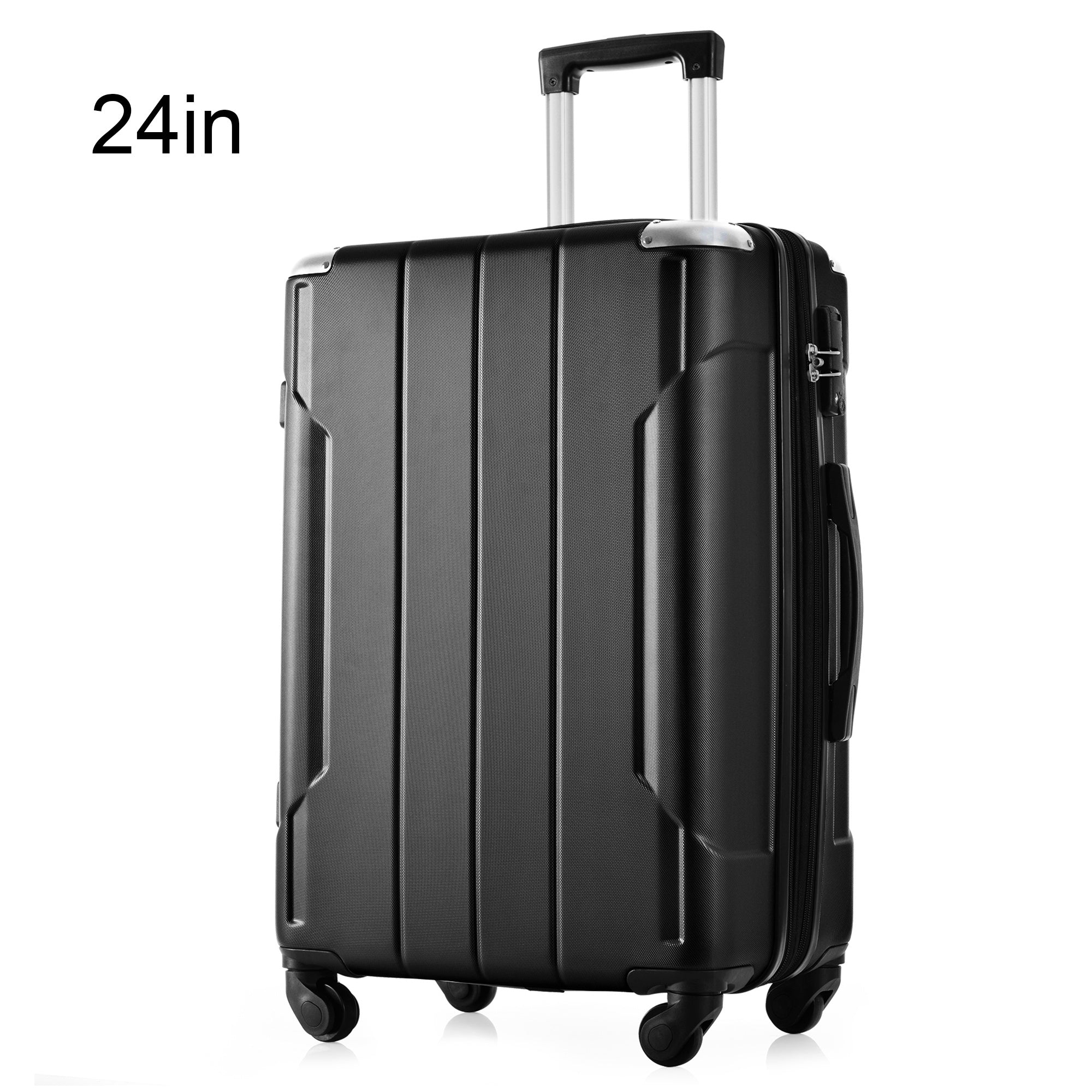 Hardshell Luggage Spinner Suitcase with TSA Lock Lightweight Expandable 24'' (Single Luggage)