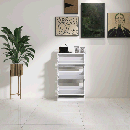 High Quality Particle Board + Real Glass Mirror 3 Rotating Drawers Mirror Door Shoe cabinet Shoe store With Mirror