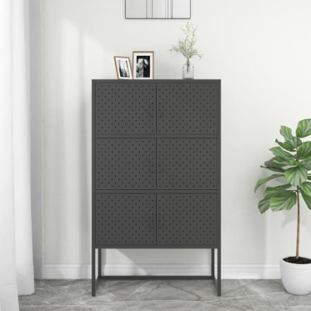 Highboard Anthracite 31.5"x13.8"x53.1" Steel