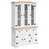 Highboard Corona White 44.1"x16.9"x77.2" Solid Wood Mexican Pine