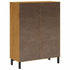 Highboard with Glass Door FLAM 36.2"x15.7"x48.2" Solid Wood Pine