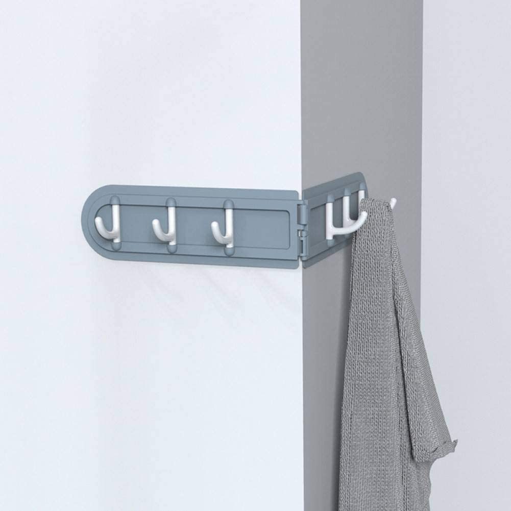 Hook Free Punching 6 Hook Corner Kitchen Bathroom Bedroom Dressing Room Wall Storage Hook Home Folding Coat Hook Without Perforation - WoodPoly.com