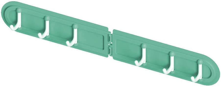 Hook Free Punching 6 Hook Corner Kitchen Bathroom Bedroom Dressing Room Wall Storage Hook Home Folding Coat Hook Without Perforation - WoodPoly.com