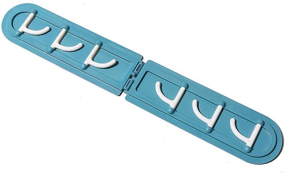 Hook Free Punching 6 Hook Corner Kitchen Bathroom Bedroom Dressing Room Wall Storage Hook Home Folding Coat Hook Without Perforation - WoodPoly.com