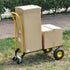HT1006BK-YL Hand Truck Dual Purpose 2 Wheel Dolly Cart and 4 Wheel Push Cart with Swivel Wheels 330 Lbs Capacity Heavy Duty Platform Cart for Moving/Warehouse/Garden/Grocery