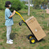 HT1006BK-YL Hand Truck Dual Purpose 2 Wheel Dolly Cart and 4 Wheel Push Cart with Swivel Wheels 330 Lbs Capacity Heavy Duty Platform Cart for Moving/Warehouse/Garden/Grocery