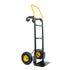 HT1006BK-YL Hand Truck Dual Purpose 2 Wheel Dolly Cart and 4 Wheel Push Cart with Swivel Wheels 330 Lbs Capacity Heavy Duty Platform Cart for Moving/Warehouse/Garden/Grocery