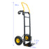 HT1006BK-YL Hand Truck Dual Purpose 2 Wheel Dolly Cart and 4 Wheel Push Cart with Swivel Wheels 330 Lbs Capacity Heavy Duty Platform Cart for Moving/Warehouse/Garden/Grocery
