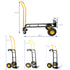 HT1006BK-YL Hand Truck Dual Purpose 2 Wheel Dolly Cart and 4 Wheel Push Cart with Swivel Wheels 330 Lbs Capacity Heavy Duty Platform Cart for Moving/Warehouse/Garden/Grocery
