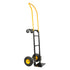 HT1006BK-YL Hand Truck Dual Purpose 2 Wheel Dolly Cart and 4 Wheel Push Cart with Swivel Wheels 330 Lbs Capacity Heavy Duty Platform Cart for Moving/Warehouse/Garden/Grocery