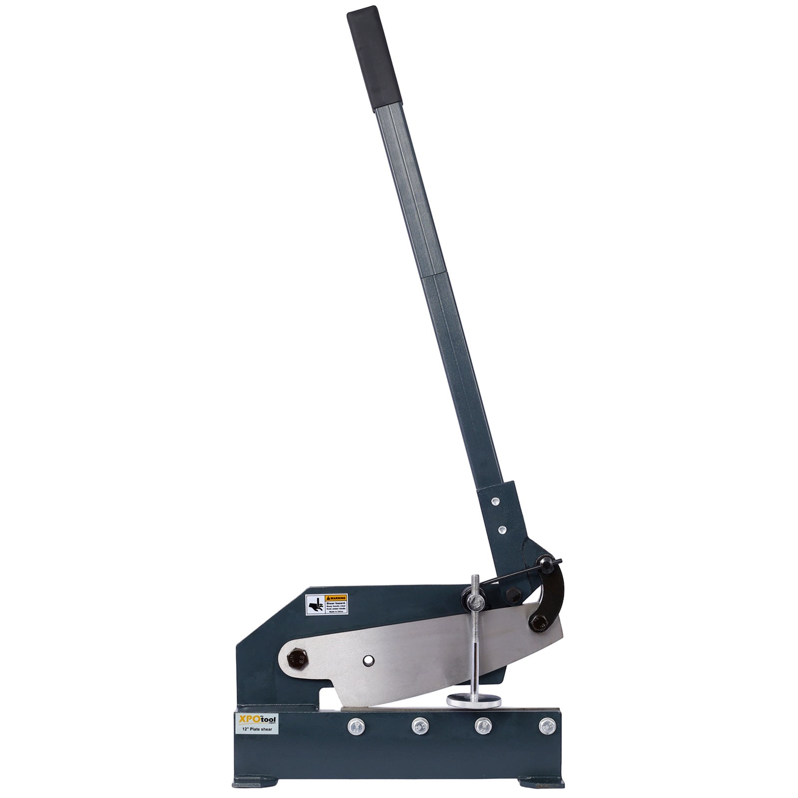 Industrial 12-Inch Sheet Metal Plate Shear, Solid Construction Mounting Type Metal Shear, High Precision Manual Hand Plate Shear